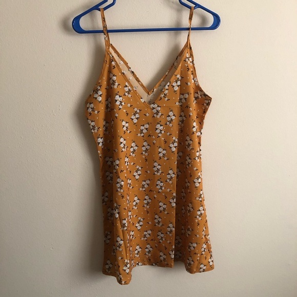 Shein Yellow Floral Dress - Picture 4 of 5